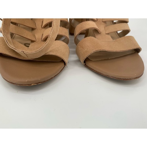HOST PICK!! Sam Edelman Camel Suede Yarina Caged Strappy Sandal Size 8.5 - Picture 10 of 12